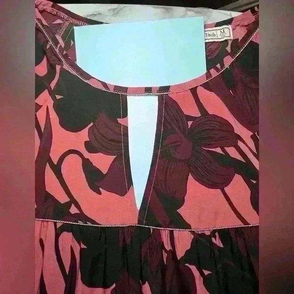 Abercrombie Fitch Long Sleeved Blouse Mauve Black Baby Doll Women Size XS Sweet! - Picture 3 of 8